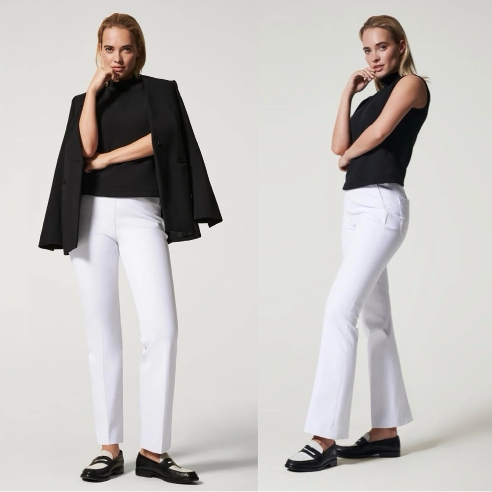 NWT Spanx Silver Linings On The Go Kick Flare Pants White Size Large Tall